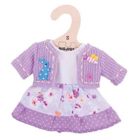 Lilac Dress and cardigan - for 38cm doll