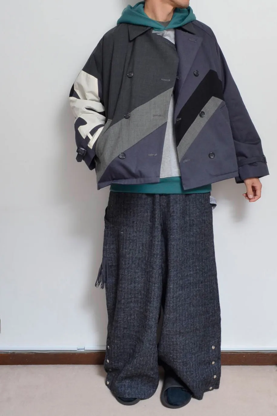 LINEN WOOL WIDE PAINTER PT / NAV_03