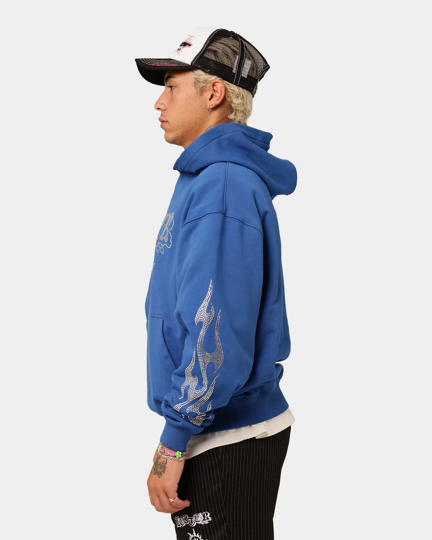 Loiter Cosmic Rhinestone Hoodie Blue