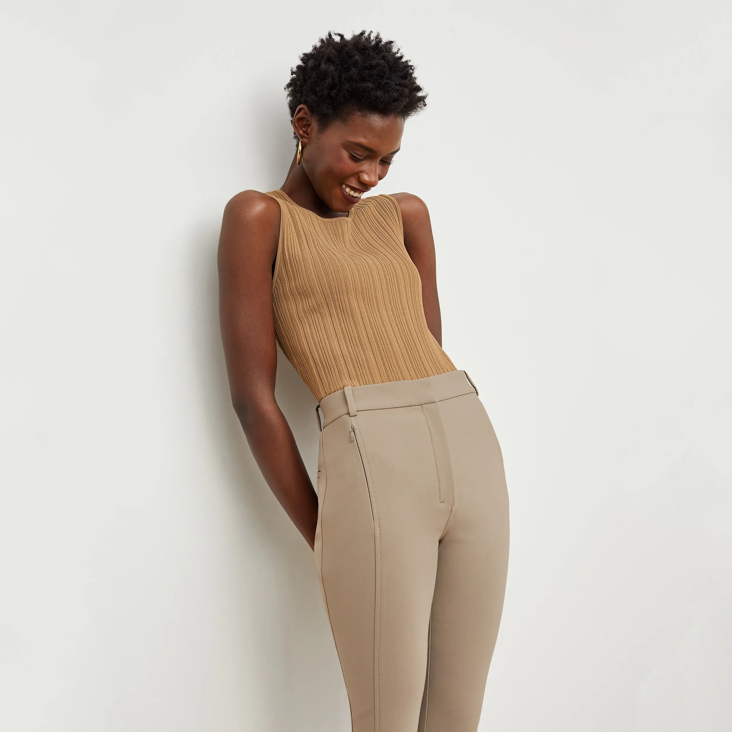 Louisa Top - Textured Knit :: Sandstone