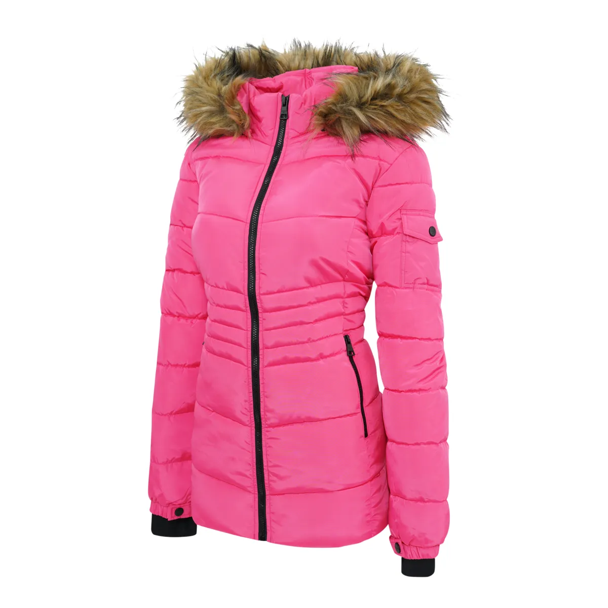 Madden Girl Women's Fur Hooded Jacket