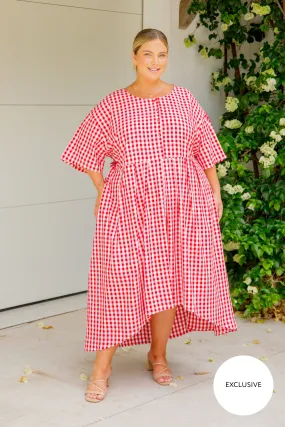 Maia Dress | Red Gingham