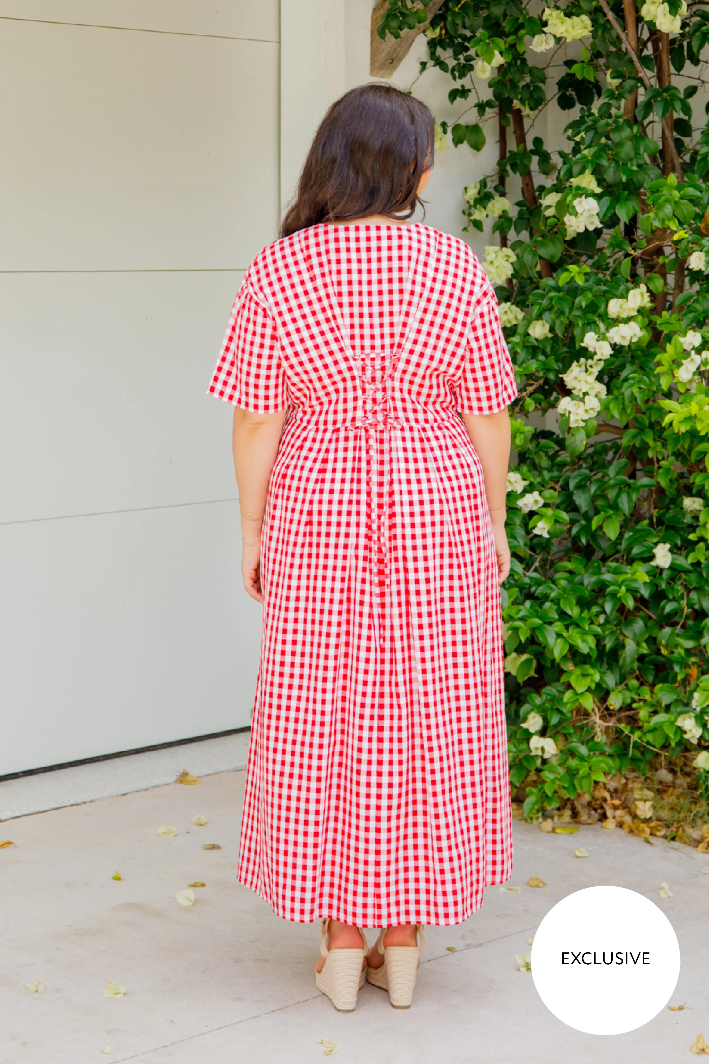 Maia Dress | Red Gingham