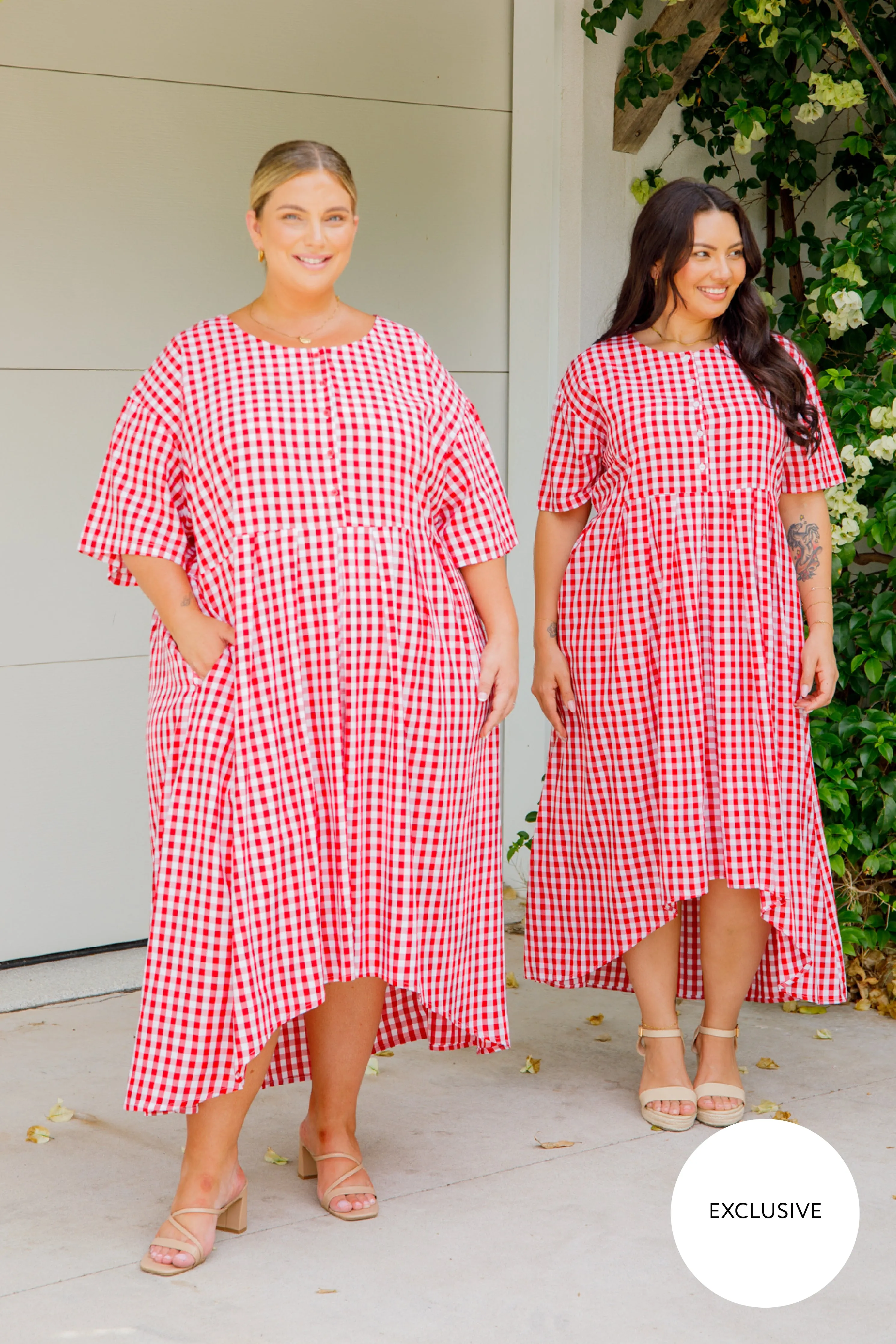 Maia Dress | Red Gingham