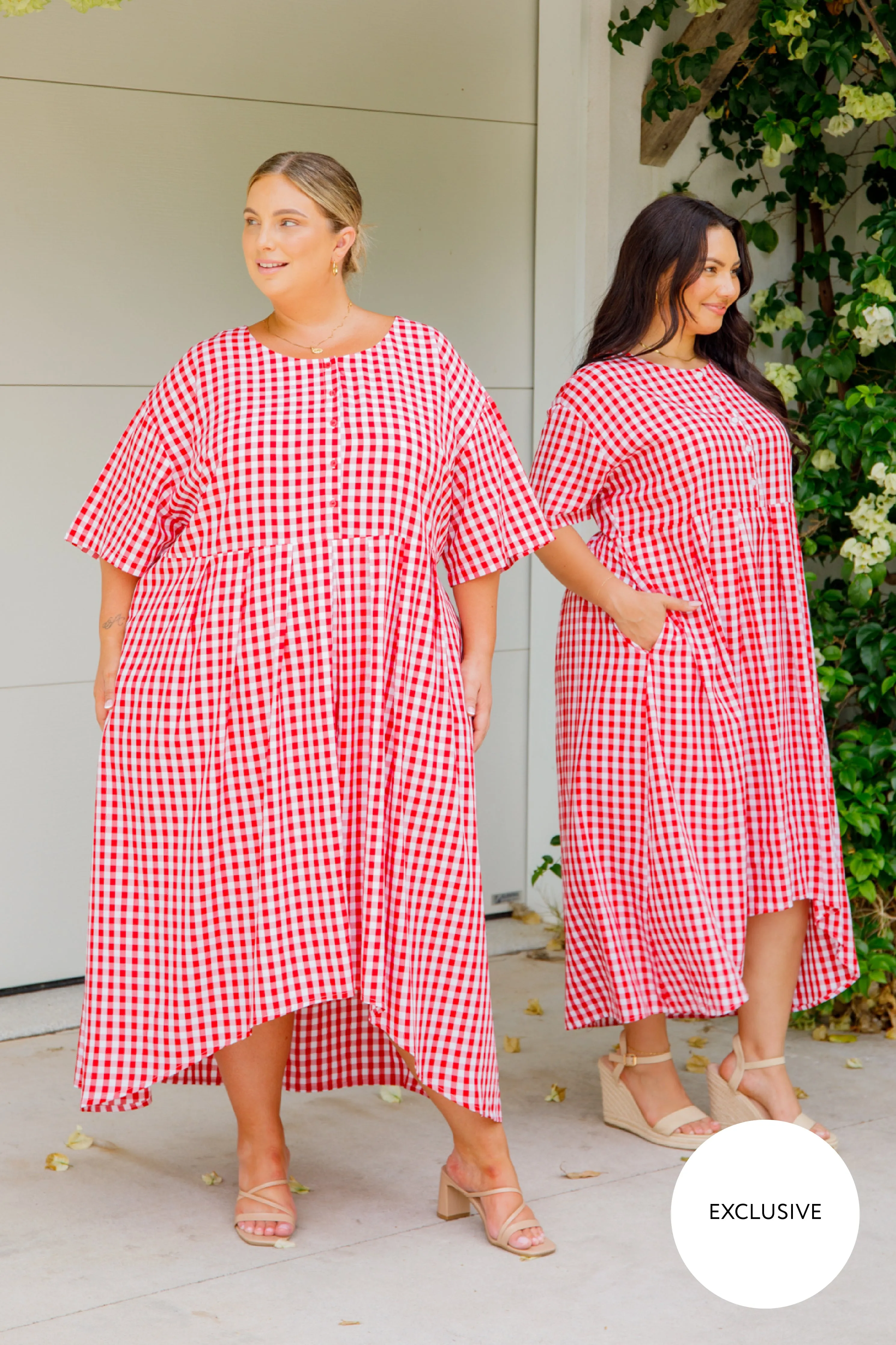 Maia Dress | Red Gingham