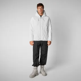 Man's hooded parka Benedict in white