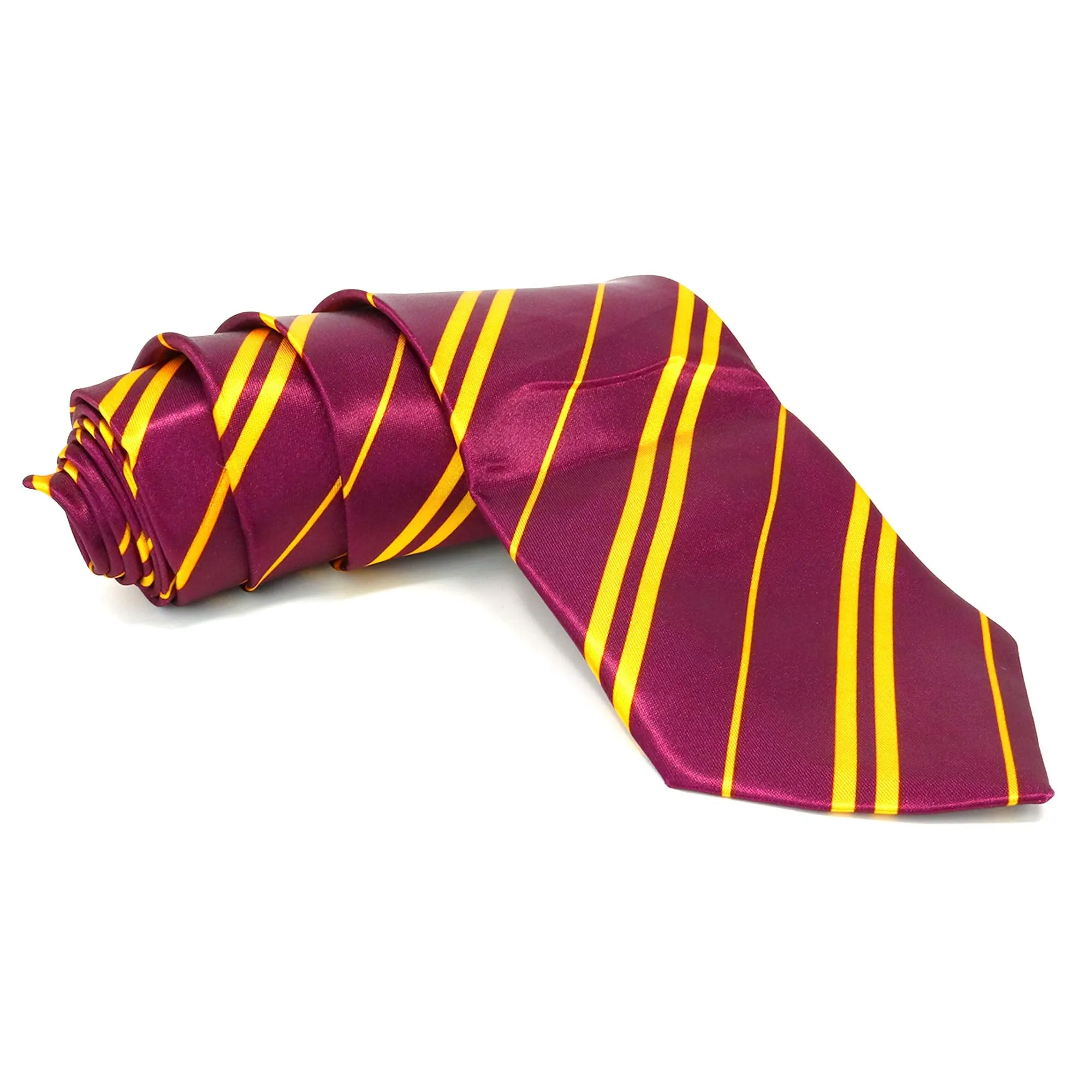 Maroon and Gold Tie - Wizard Costume Accessories Dress Up Ties - 1 Piece