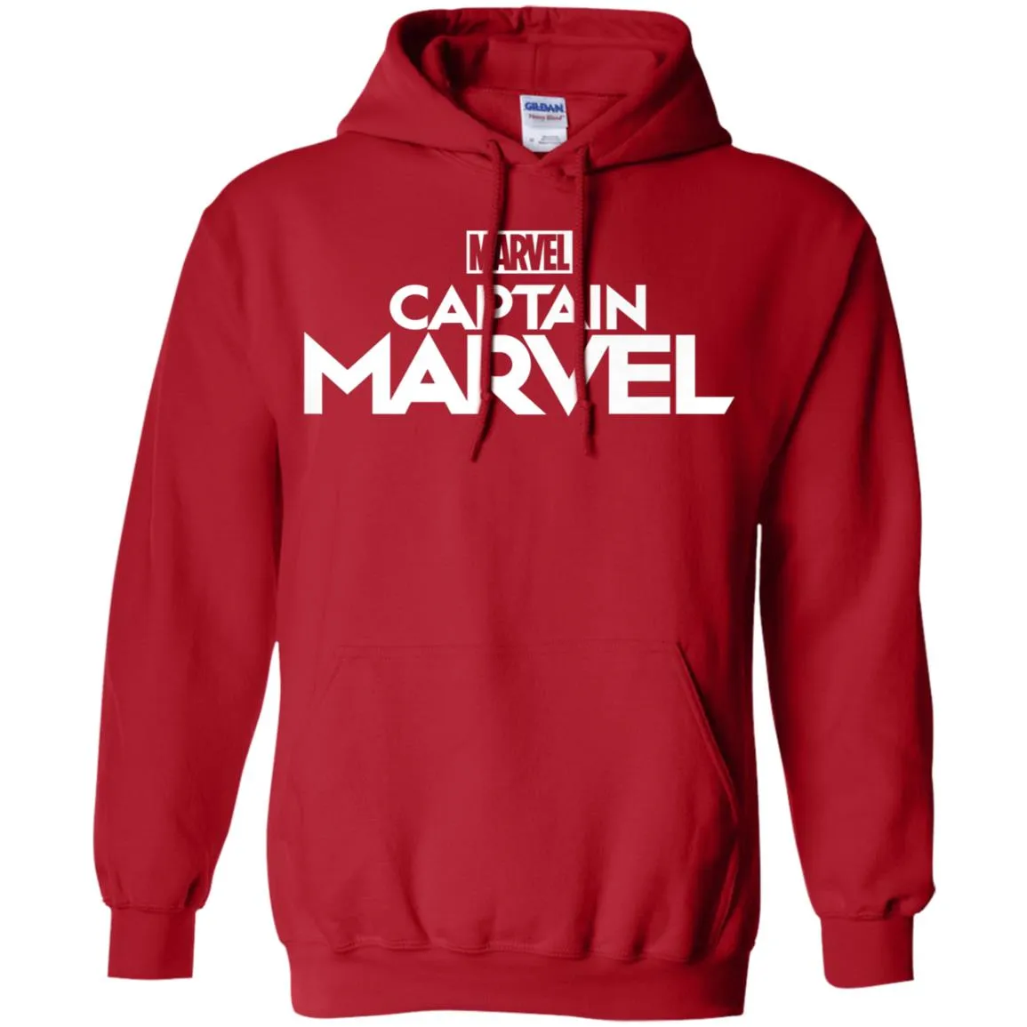 Marvel Captain Marvel Movie Logo White Pullover Hoodie Sweatshirt