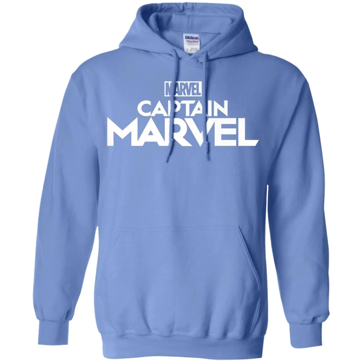 Marvel Captain Marvel Movie Logo White Pullover Hoodie Sweatshirt