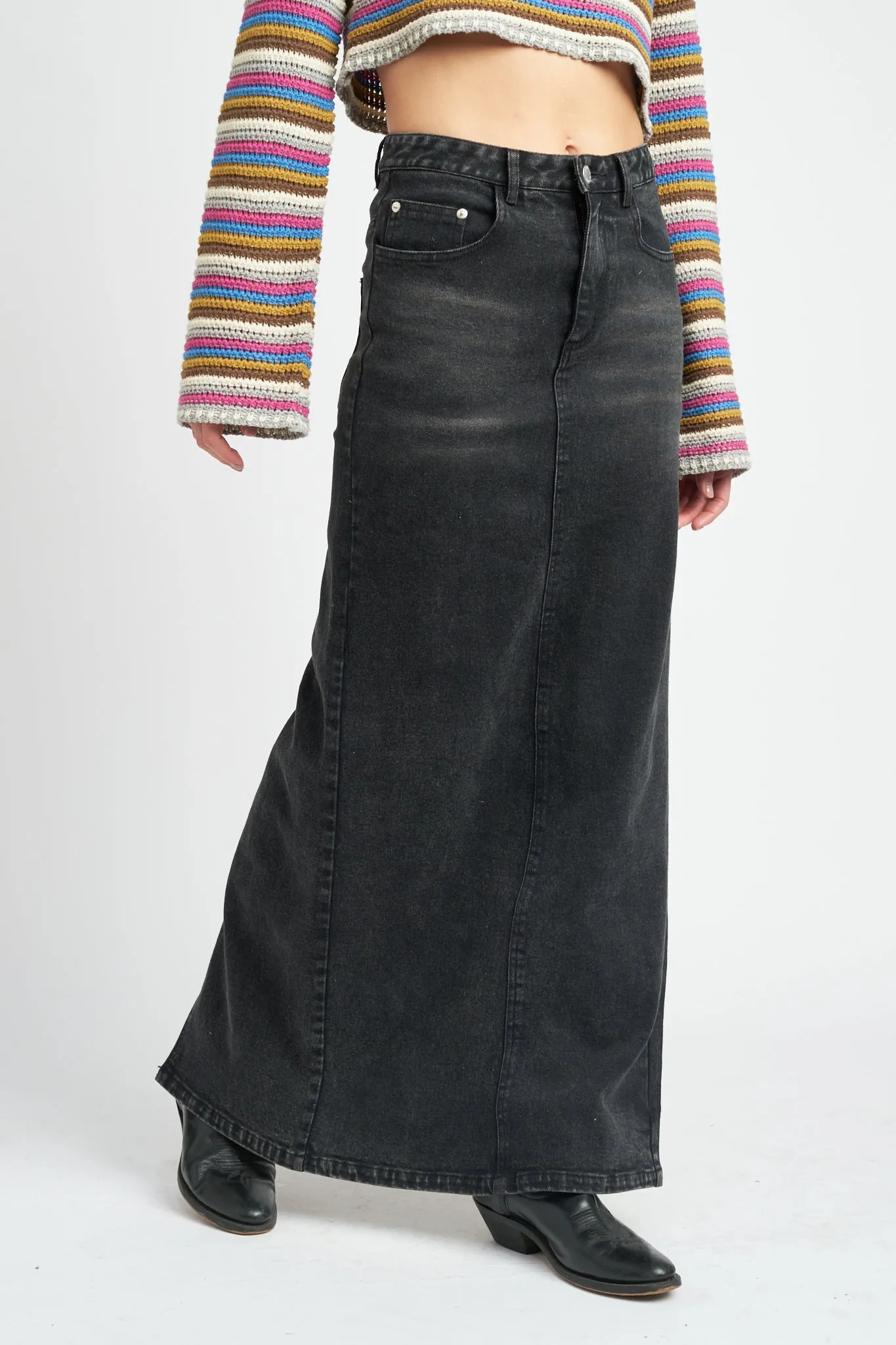 Maxi Denim Pencil Skirt - FINAL SALE