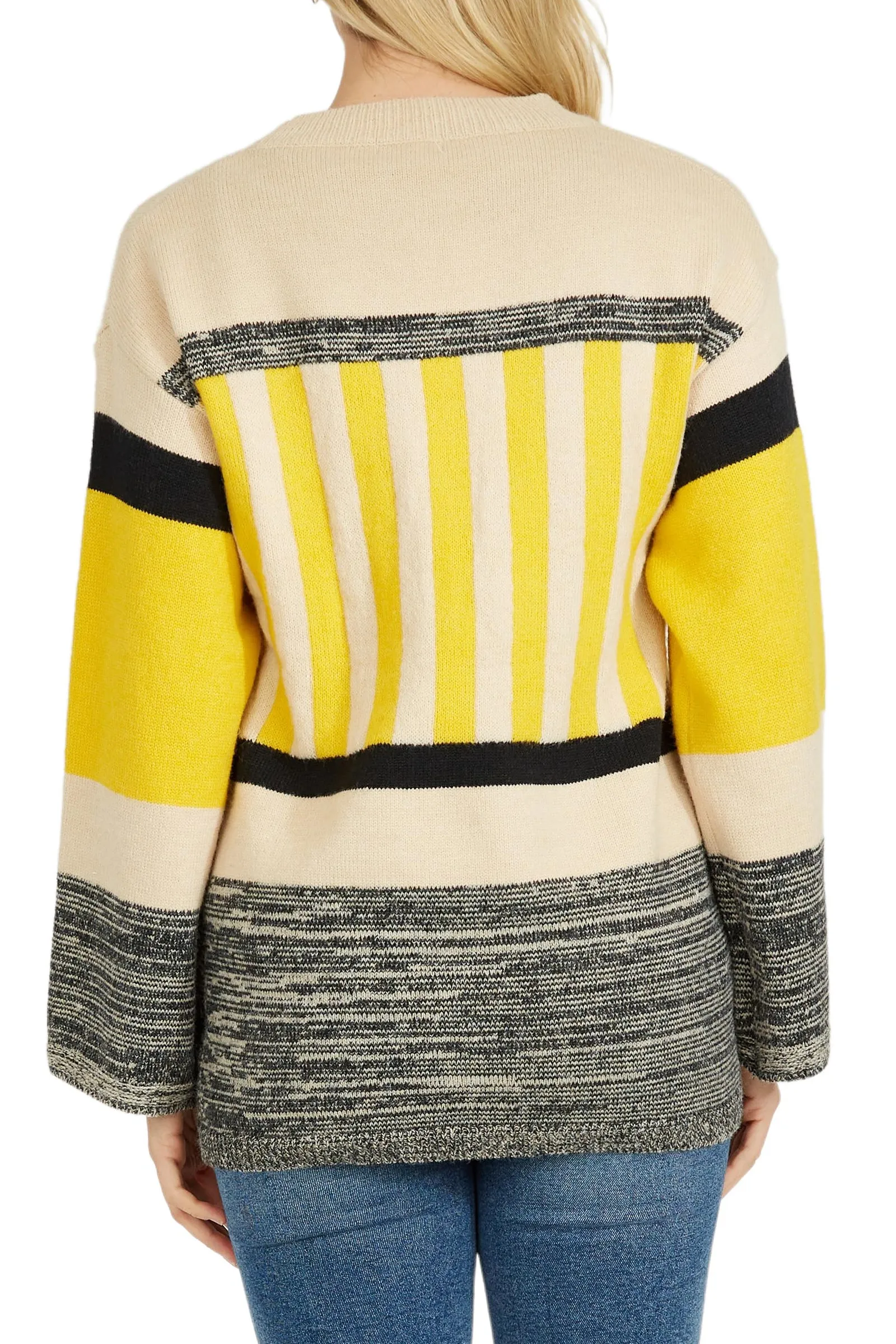 Melange Design Sweater in Yellow