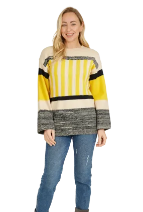 Melange Design Sweater in Yellow