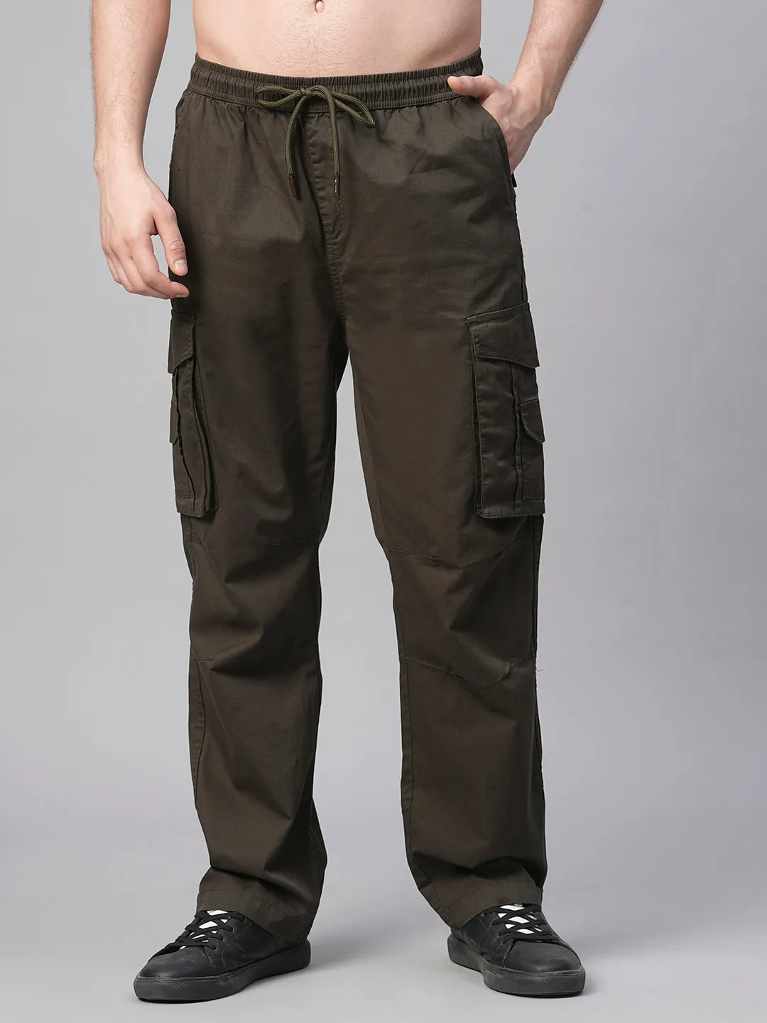 Men Utility Cargo - Olive Green