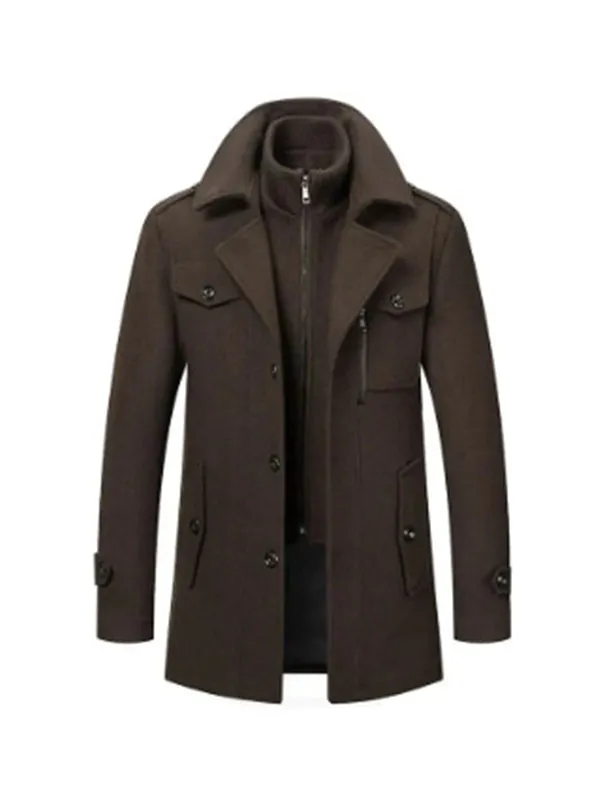 Men's Lapel Wool Jacket Coat