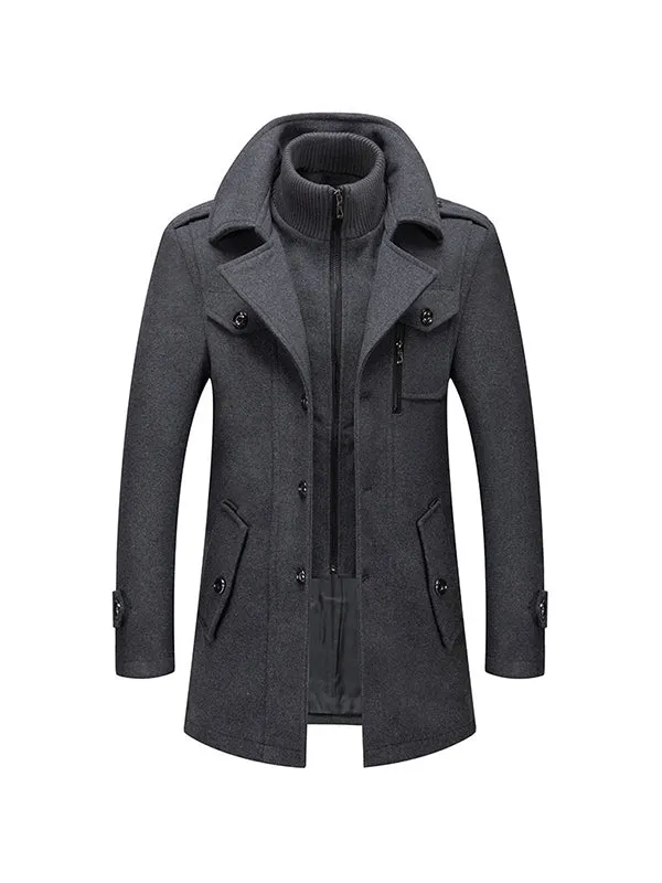 Men's Lapel Wool Jacket Coat