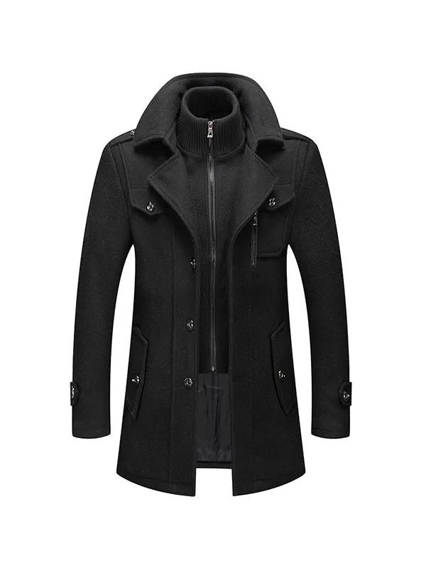 Men's Lapel Wool Jacket Coat