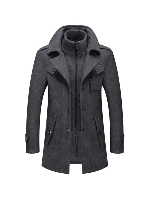 Men's Lapel Wool Jacket Coat