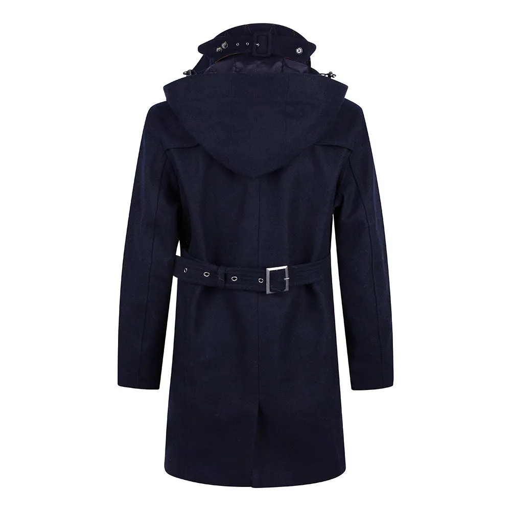 Mens Trench - Waterproof  Navy Wool