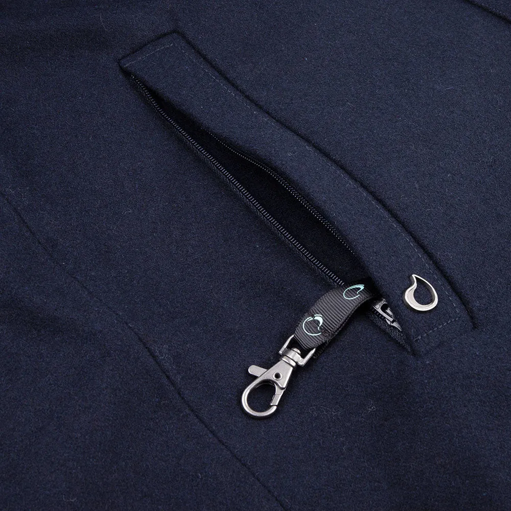 Mens Trench - Waterproof  Navy Wool