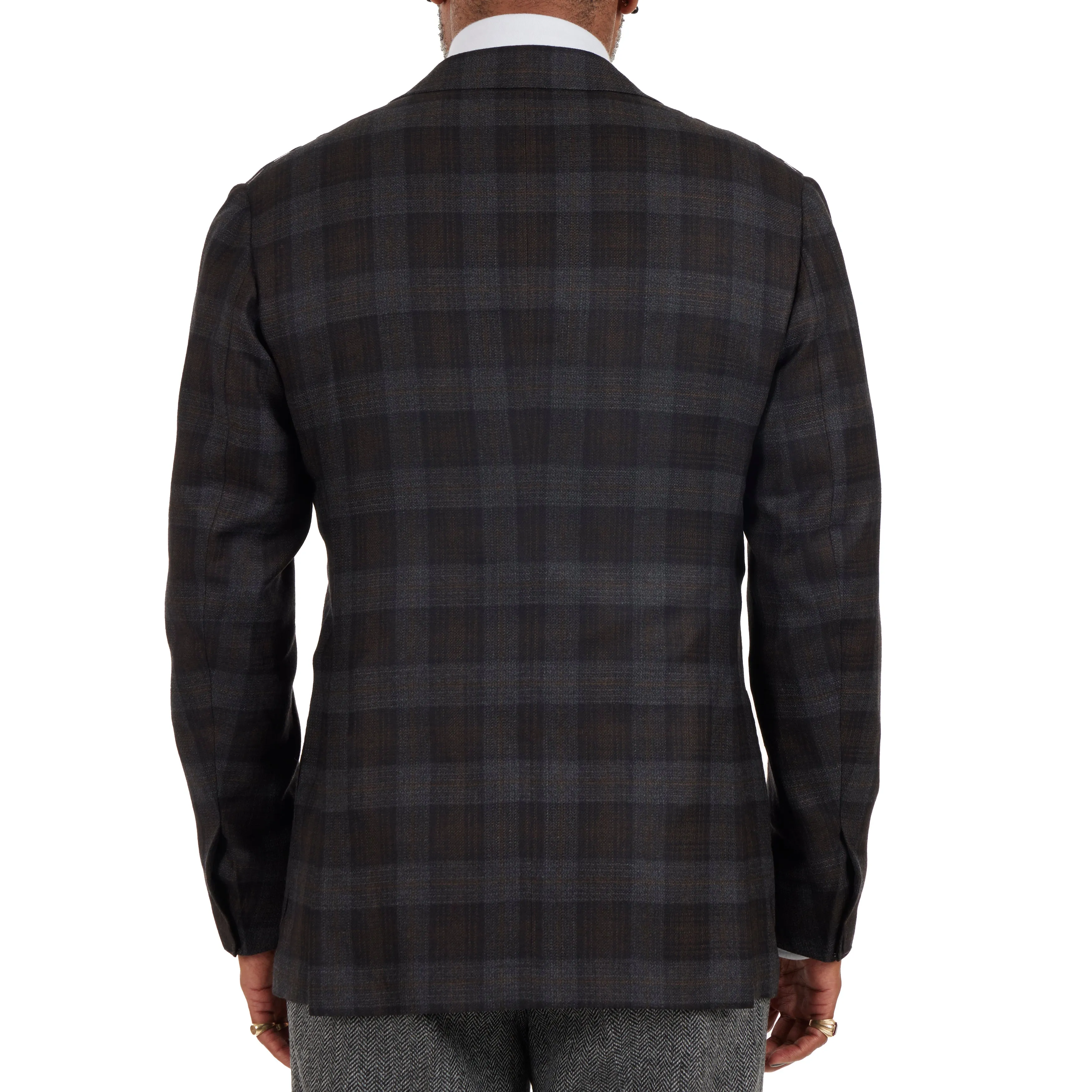 Merino Wool/Cashmere Check Model 3 Sport Coat