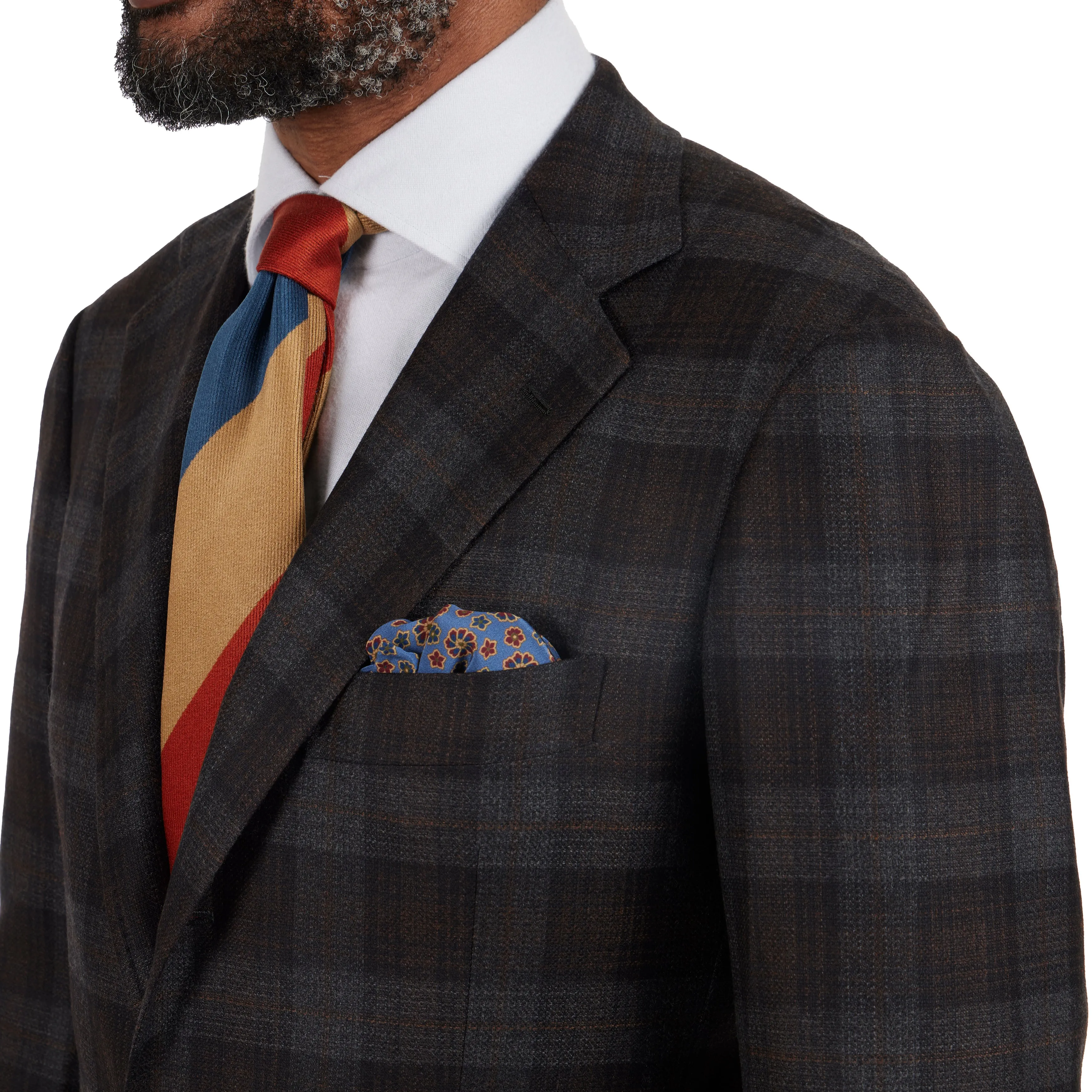 Merino Wool/Cashmere Check Model 3 Sport Coat