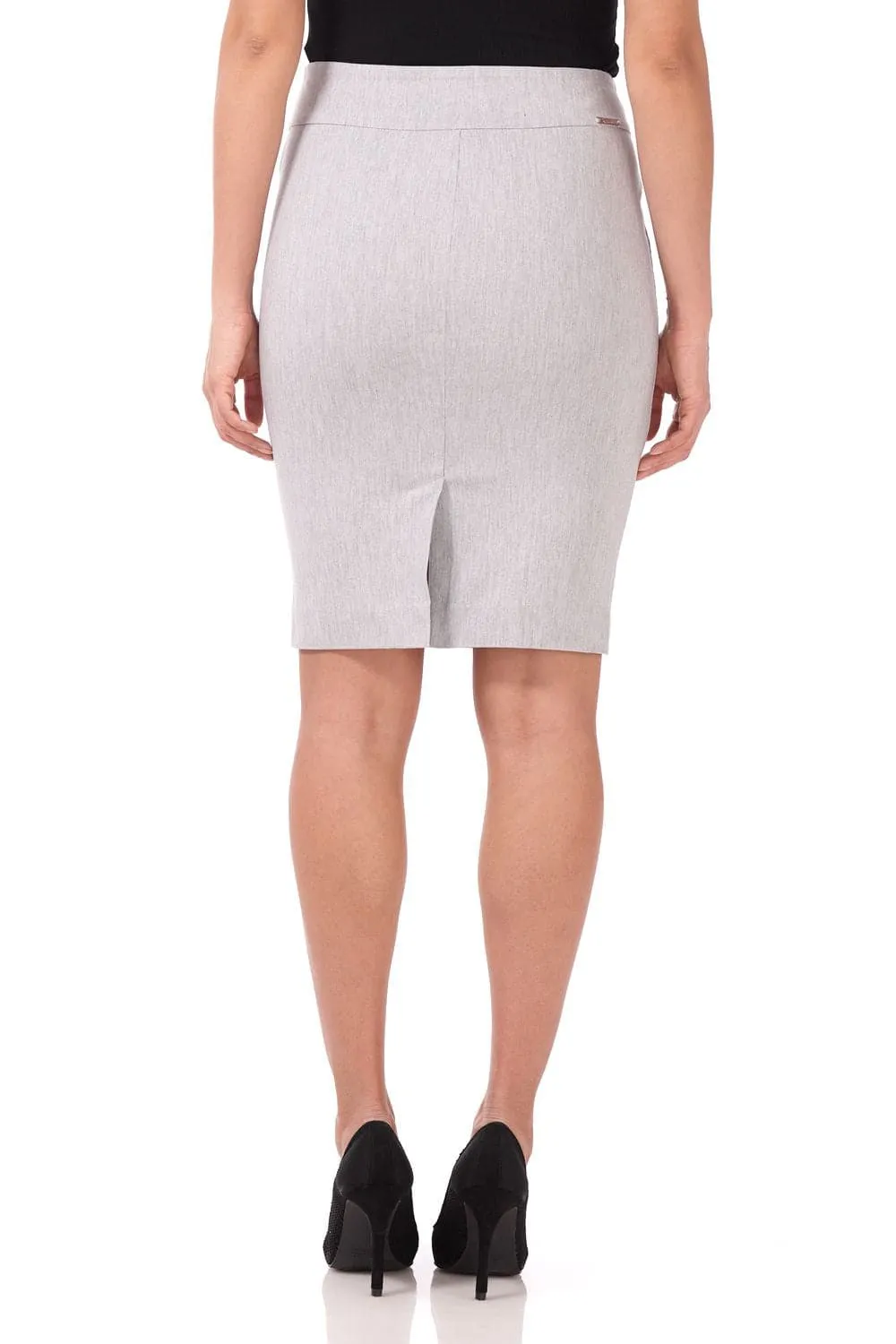 Midi Pencil Skirt with Pull-on Style Design