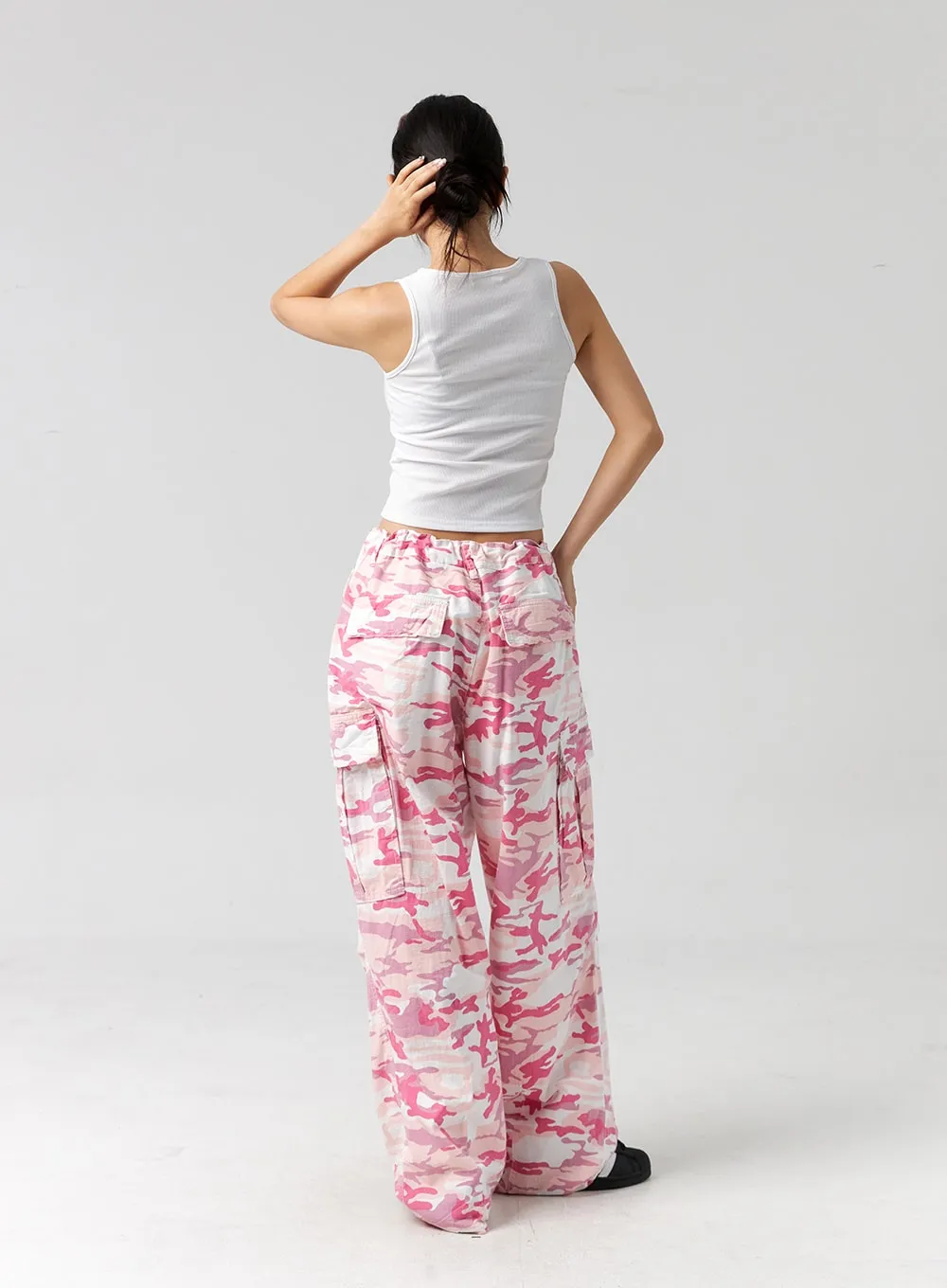 Military Print Wide Pants CG303