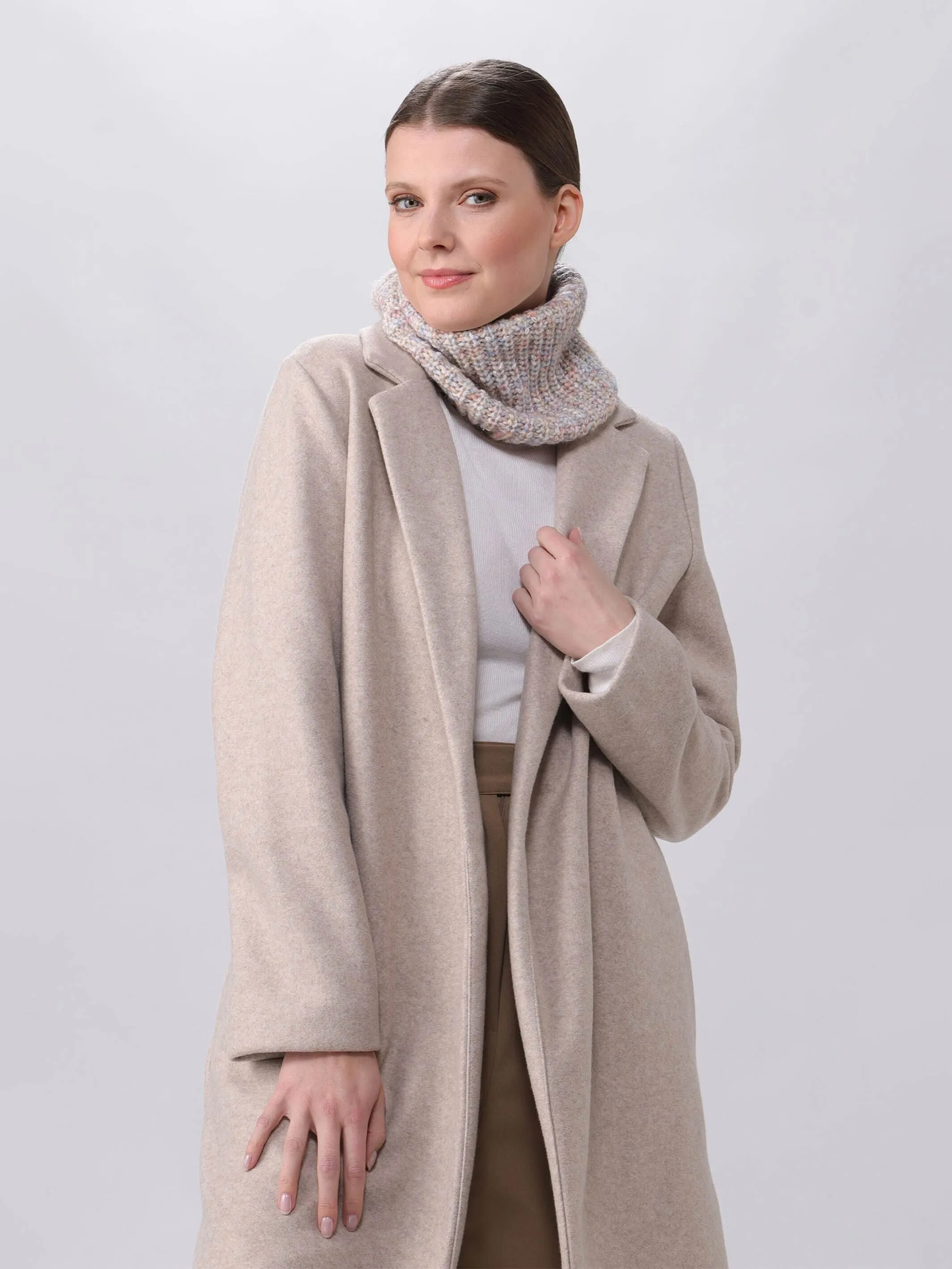 Mélange Chunky Rib Knit Snood