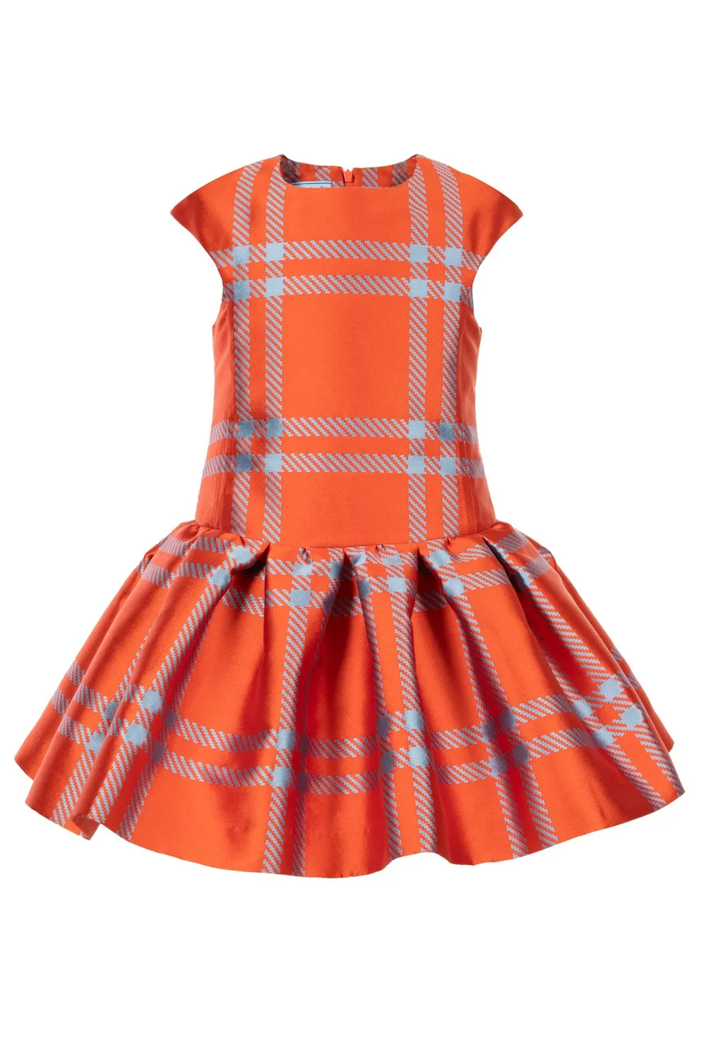 MMS Orange Plaid Taffeta Jumper Long