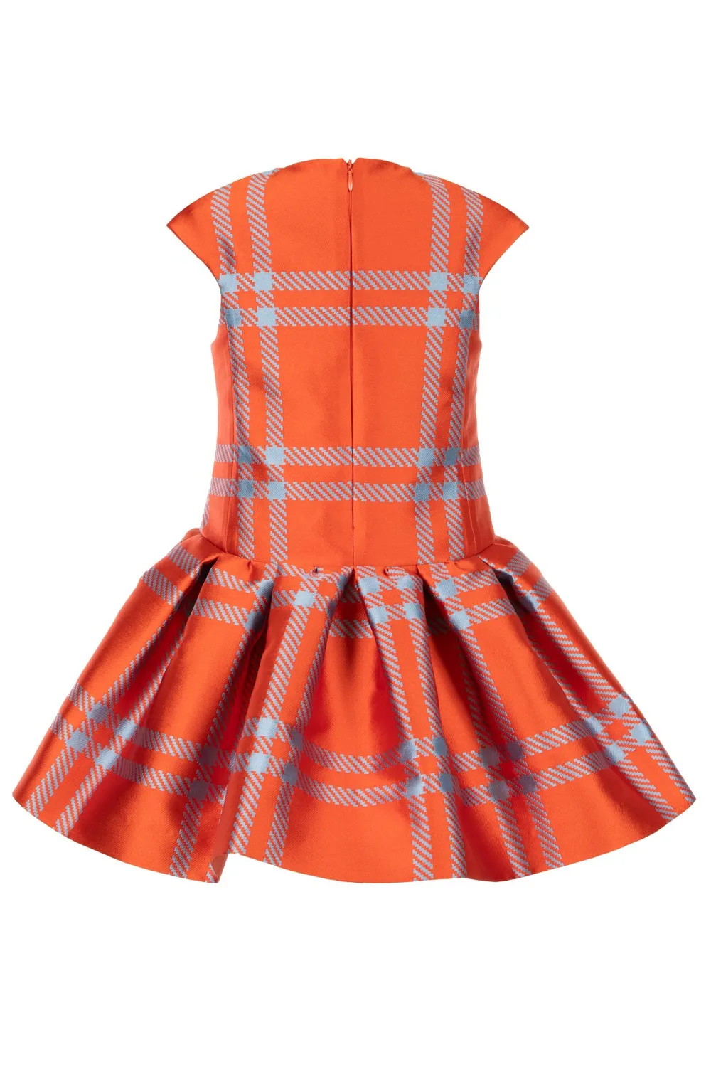 MMS Orange Plaid Taffeta Jumper Long