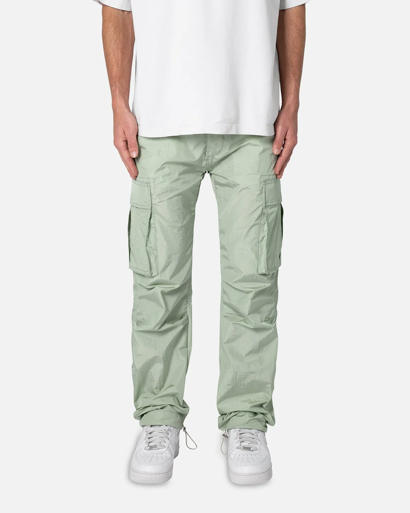 MNML Crinkle Cargo Pants Green