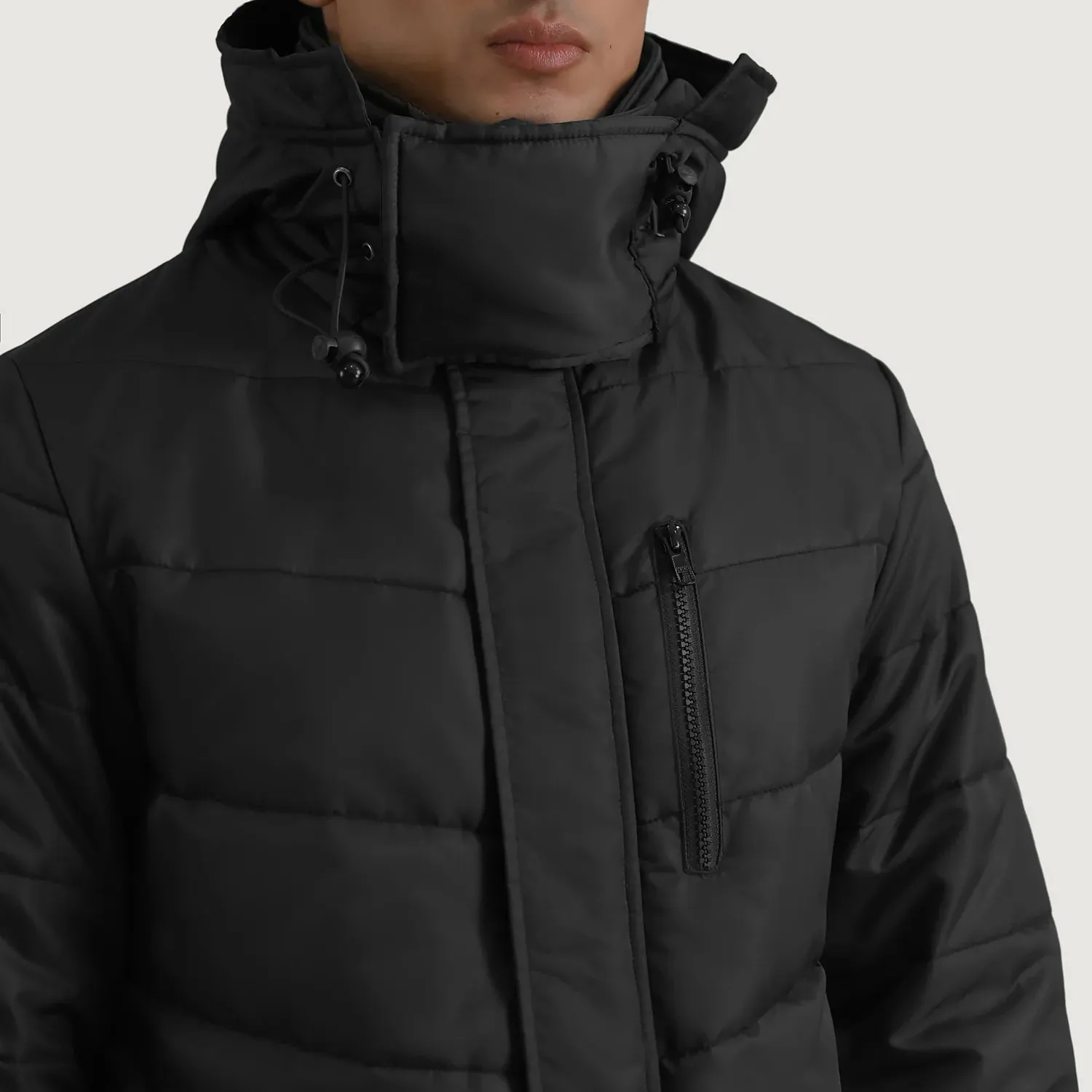 Moore Black Hooded Parka