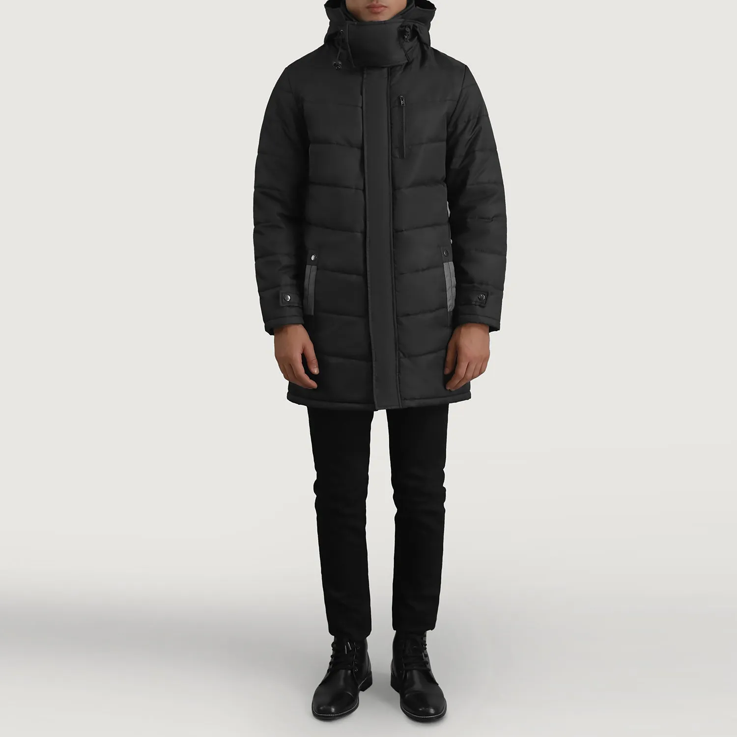 Moore Black Hooded Parka