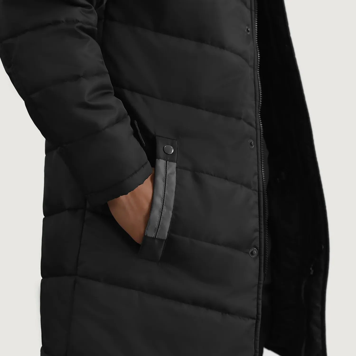 Moore Black Hooded Parka