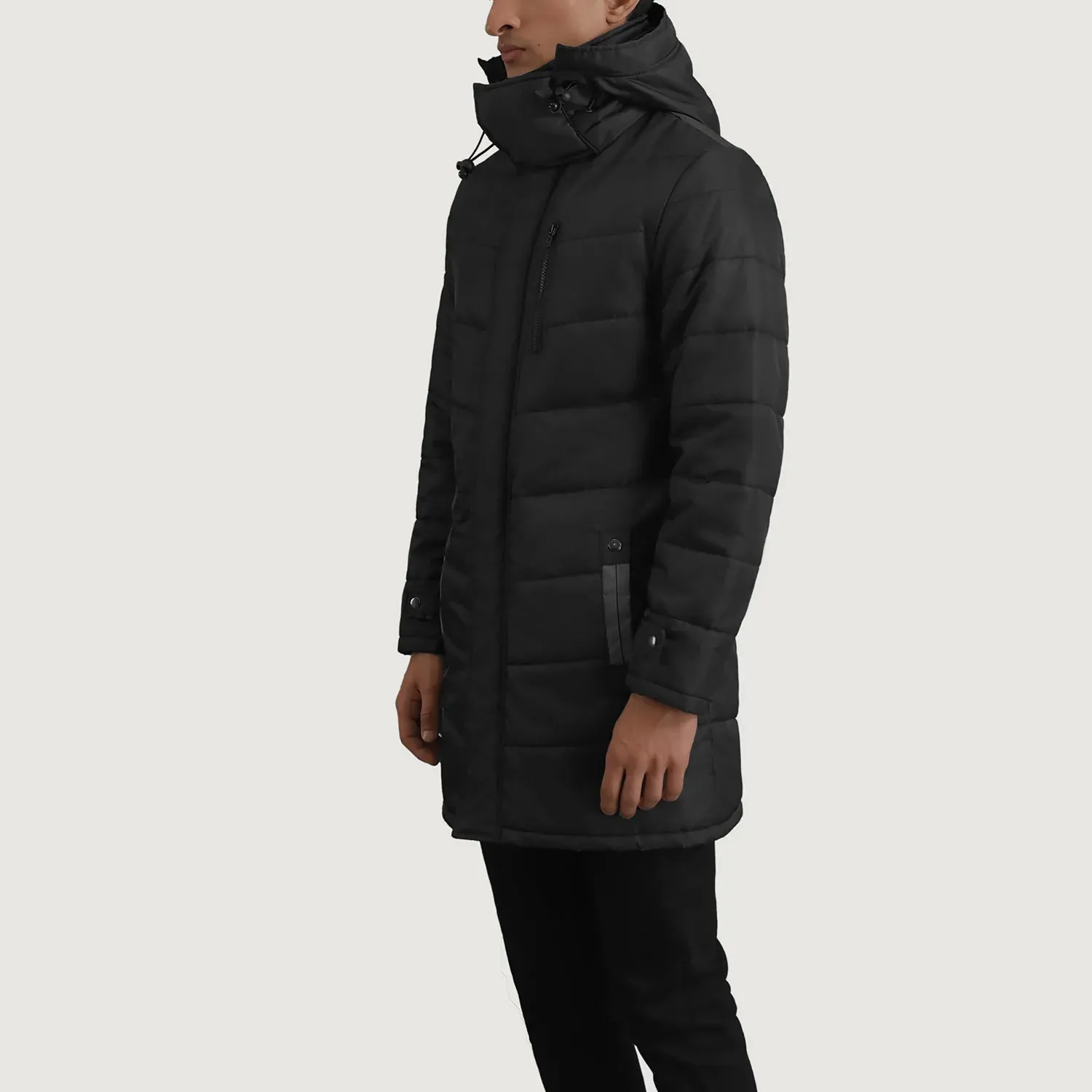 Moore Black Hooded Parka