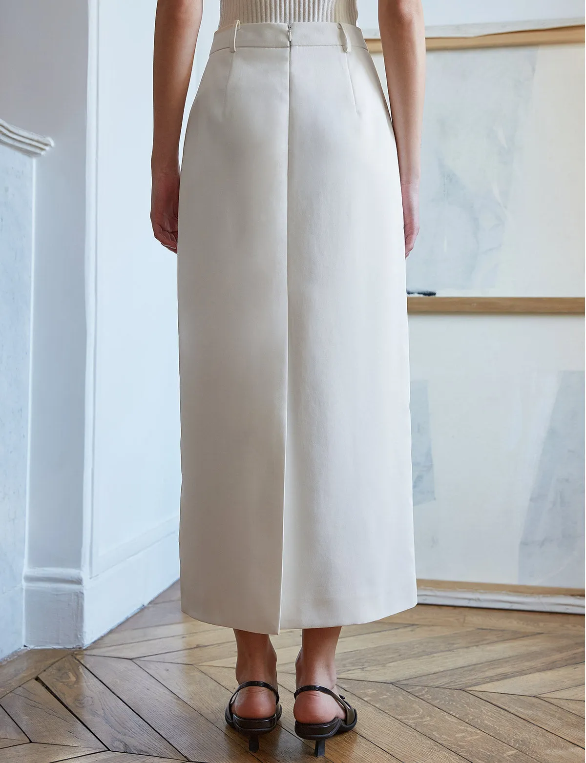 Nia White Maxi Skirt-BESTSELLER