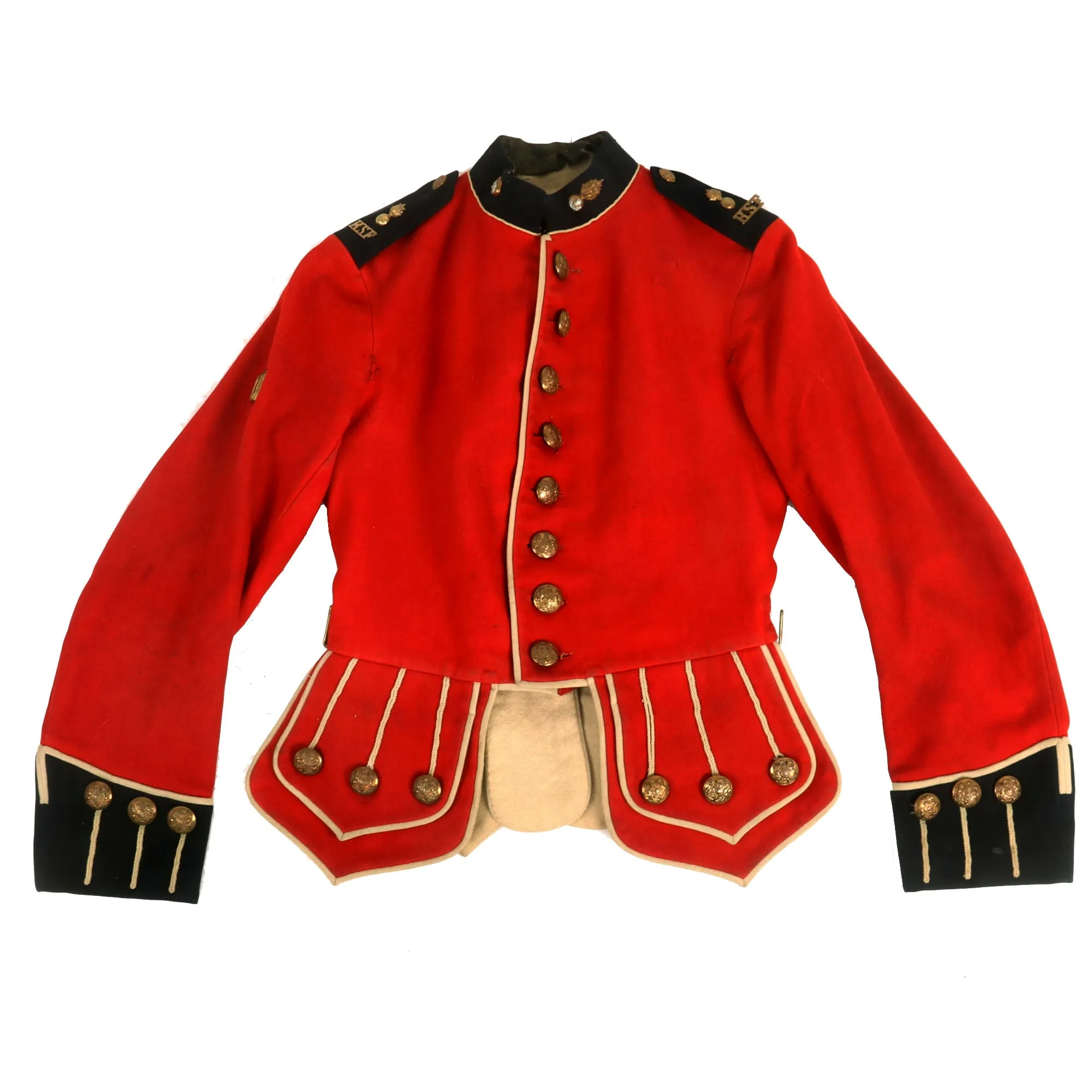 Original British Pre-WWI Scottish Royal Scots Fusiliers Scarlet Red Dress Doublet