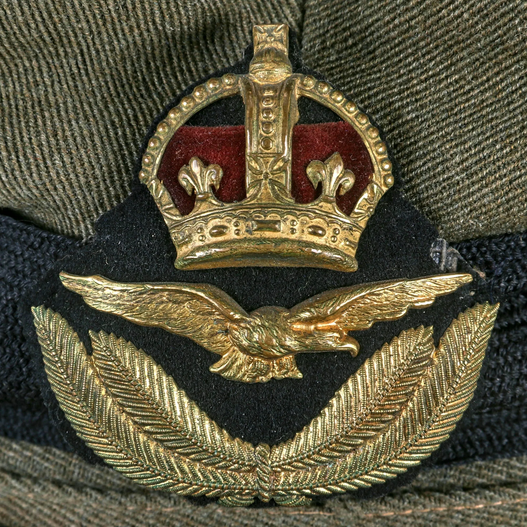 Original British WWI 1918 Royal Air Force Uniform Jacket For Lieutenant Reginald Cyril Byass With Peaked Visor