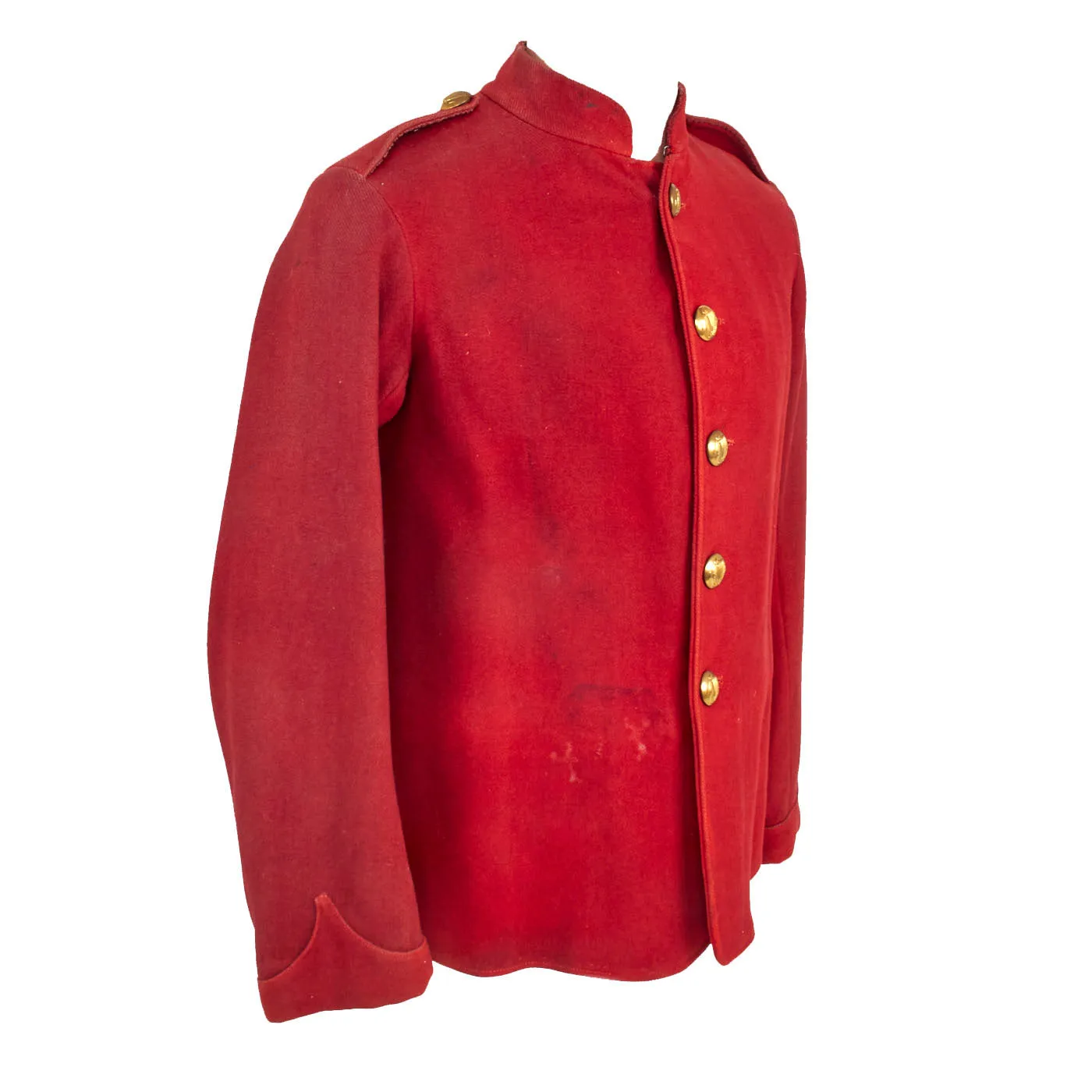 Original British WWI Era Other Ranks Scarlet Tunic With Irish Volunteers Brass Buttons