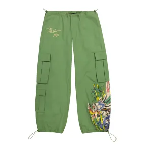 Peacock Poplin Cargo Pants