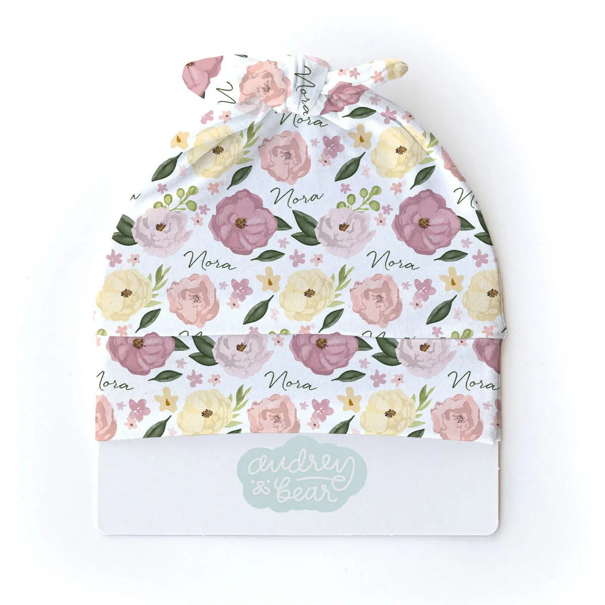 Personalized  Swaddle & Hat Set | Bella Flora