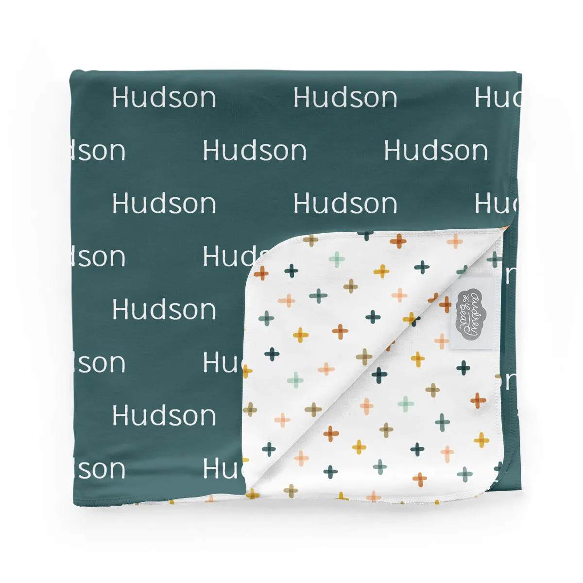 Personalized  Swaddle & Hat Set | Farmhouse Crisscross