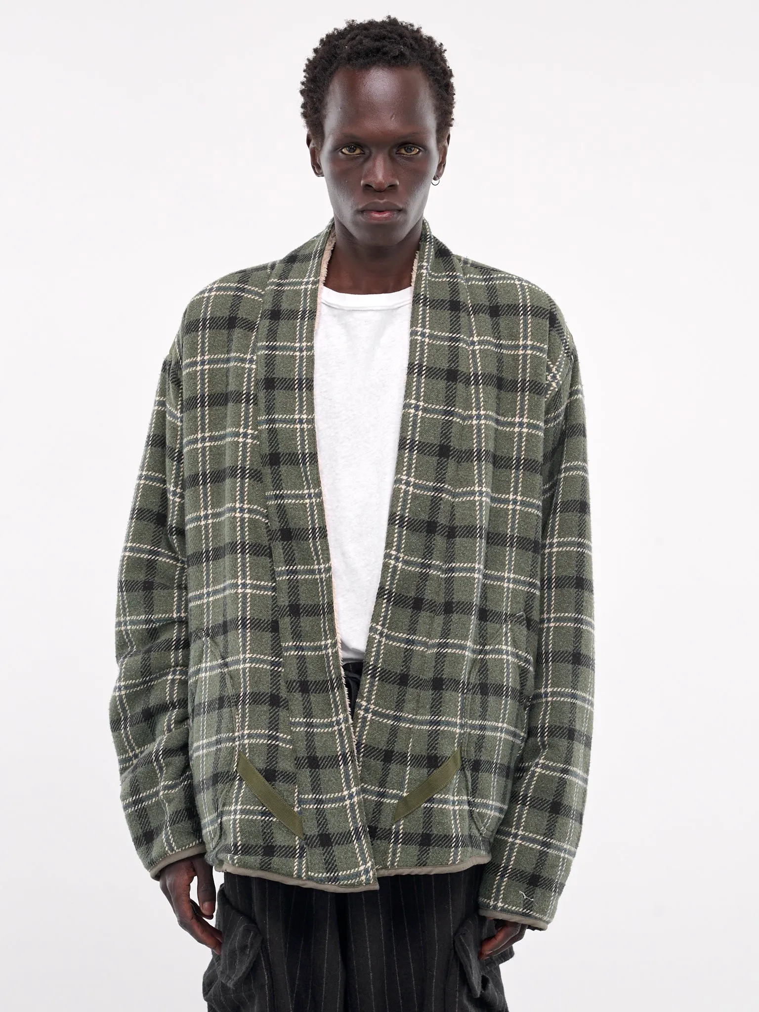 Plaid & Sherpa GL1 Jacket (JM027-ARMY-PLAID)