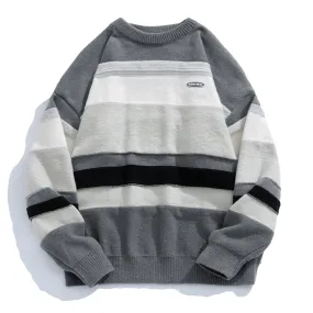 Pologize™ Striped Round Neck Winter Sweater