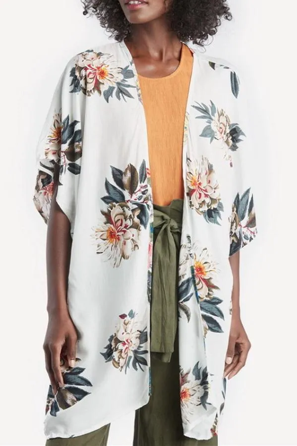 Printed Cardigan Short Sleeve Jacket