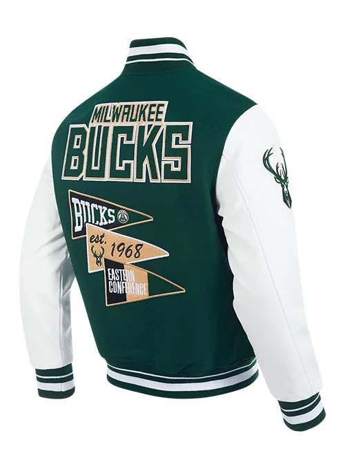 Pro Standard Pennants Milwaukee Bucks Varsity Jacket