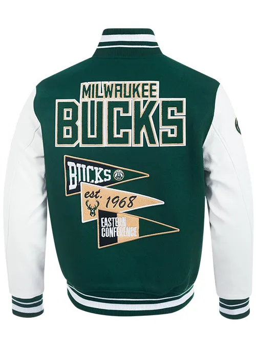 Pro Standard Pennants Milwaukee Bucks Varsity Jacket