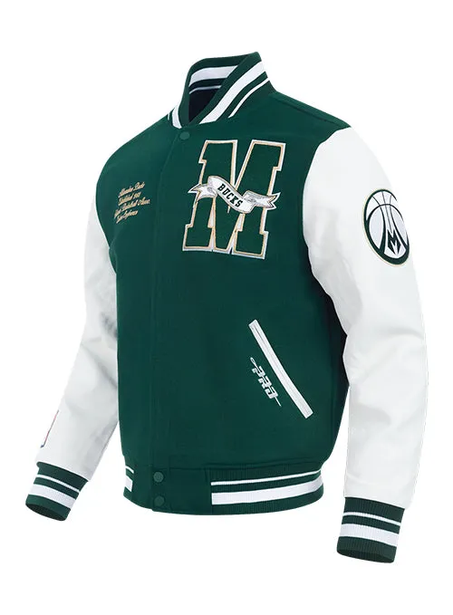 Pro Standard Pennants Milwaukee Bucks Varsity Jacket