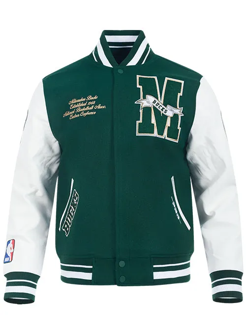 Pro Standard Pennants Milwaukee Bucks Varsity Jacket