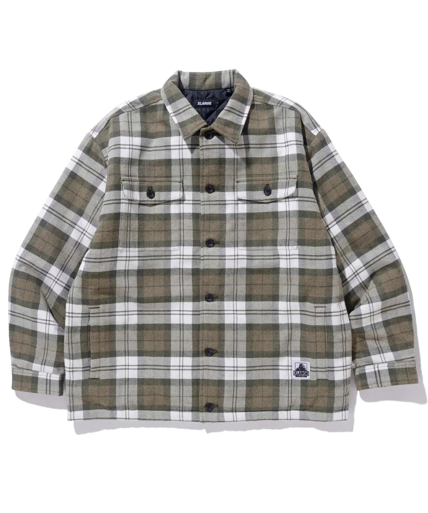 QUILTED CHECK SHIRT JACKET